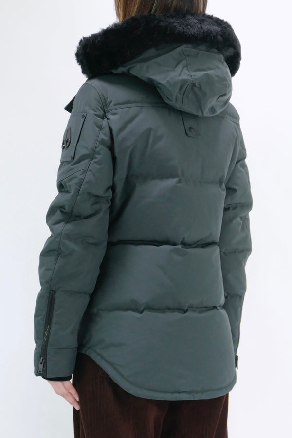 Moose Knuckles Womens Down *Parka Anguille Shearling - Forest Hill