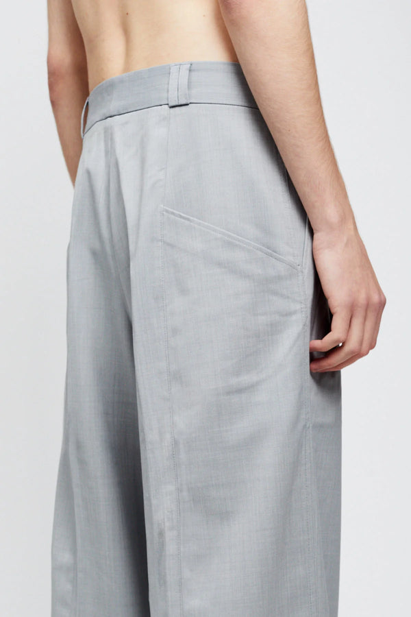Bonsai Wool Super Loose Fit Pants - Grey - Due West