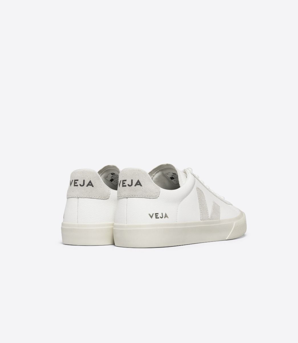 Veja Womens Campo ChromeFree Leather Sneakers - White/Natural