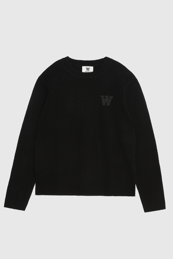 WOOD WOOD Tay Double-A Sweater - Black - Due West