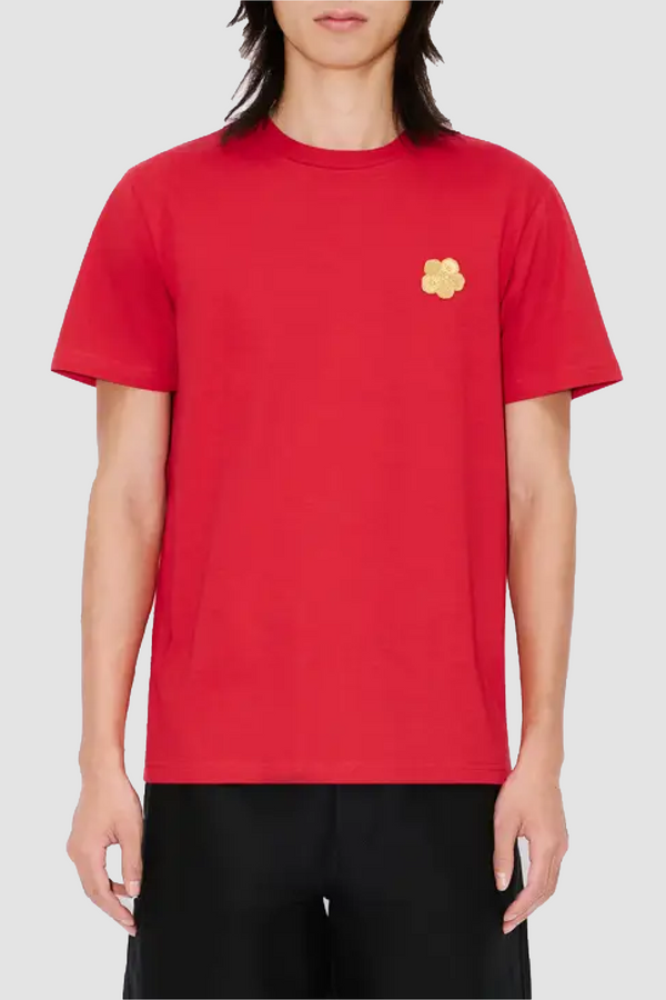 Kenzo Boke Flower Embroidered Slim Tee - Red - Due West