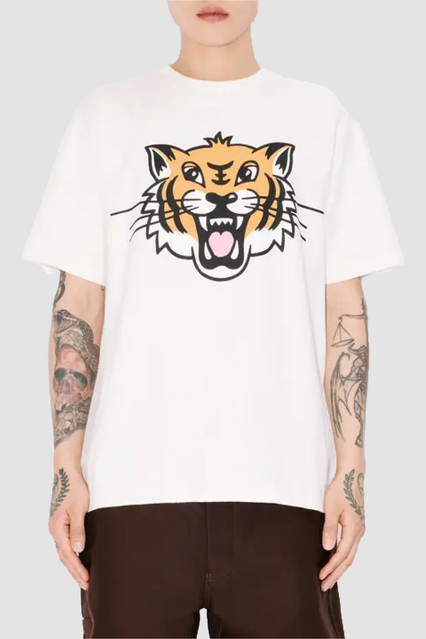 Kenzo Happy Tiger Tee - Off White - Due West