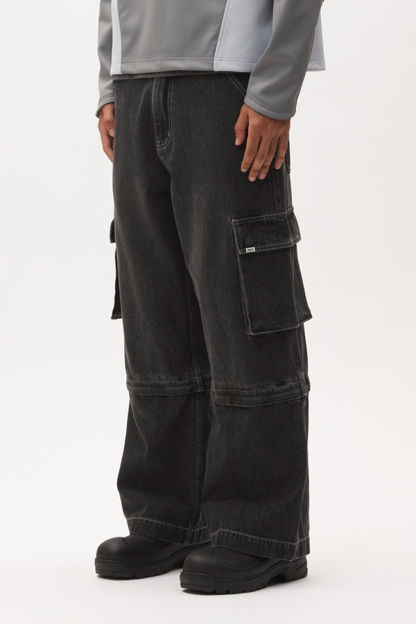 P.A.M Ratchet Wide Leg Jeans - Black Wash - Due West