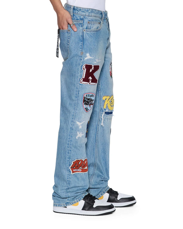 Ksubi Bronko True Patched Jeans - Blue - Due West