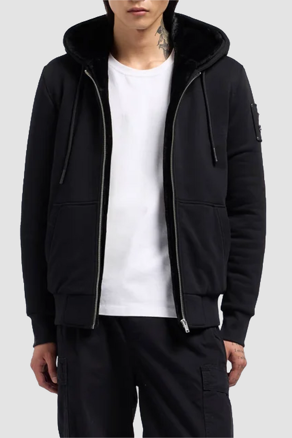 Moose Knuckles Mens Classic Bunny Hoodie - Black - Due West