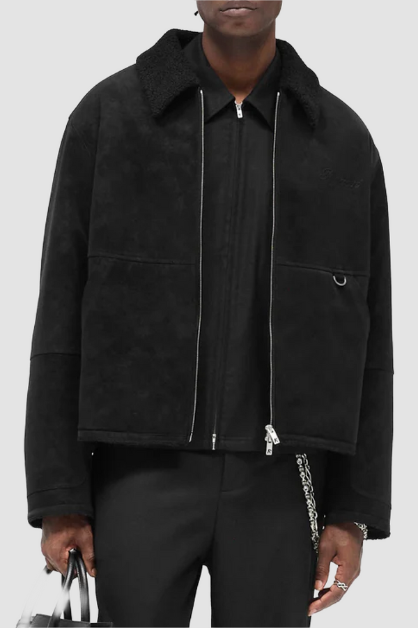 Represent Faux Shearling Jacket - Black - Due West
