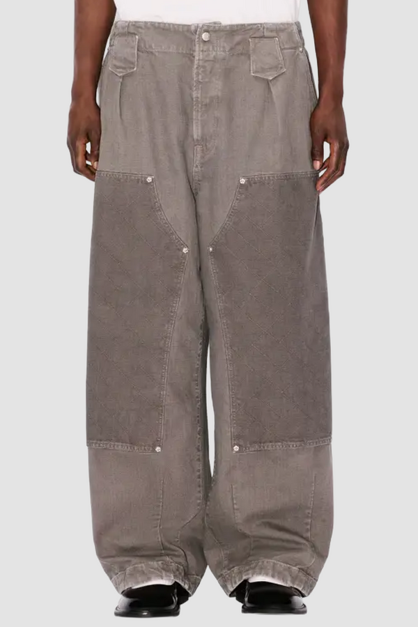 Kenzo Weave Double Knee Pants - Taupe - Due West
