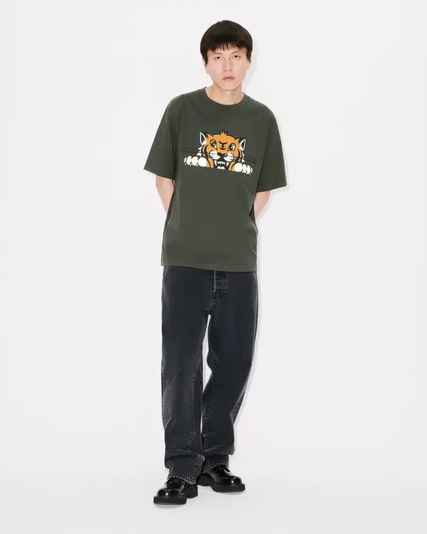Kenzo Happy Tiger Oversized Tee - Khaki - Due West