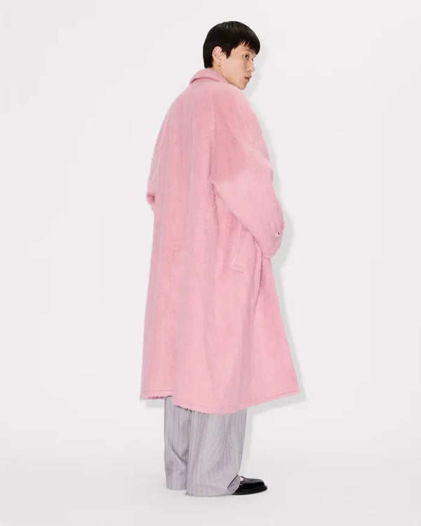 Kenzo Hairy Alpaca Mohair Coat - Rose Pink - Due West