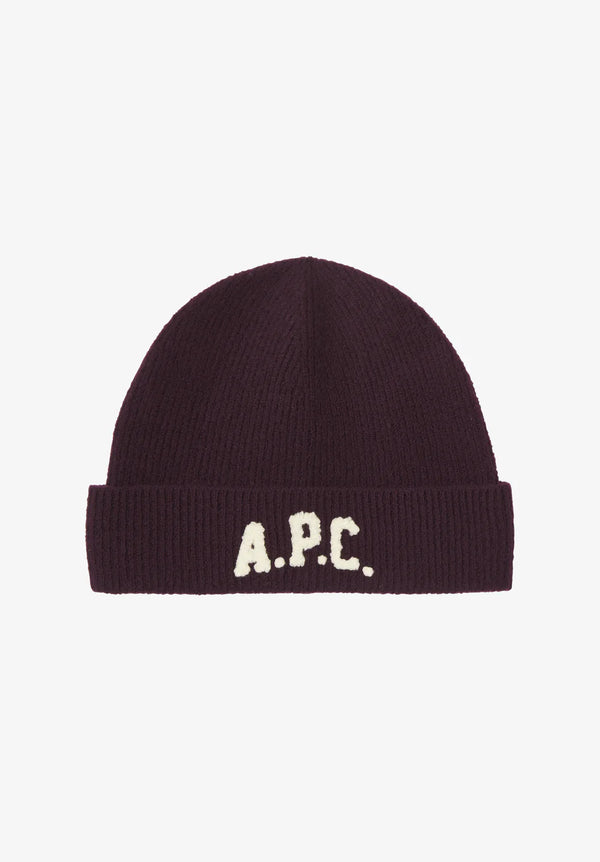 A.P.C. Axel Bonnet Beanie - Burgundy - Due West