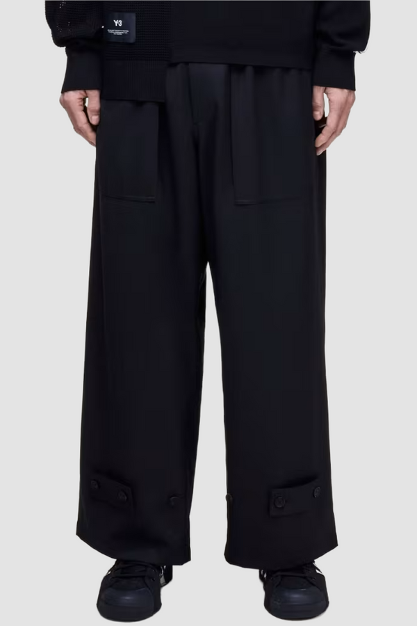 Y-3 Sport Uniform Wide Pants - Black - Due West