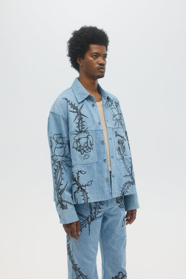 リテンliten YOKUBARI Denim Jacket Indigo 2 DOMREBEL Inked Jacket - Denim - Due West