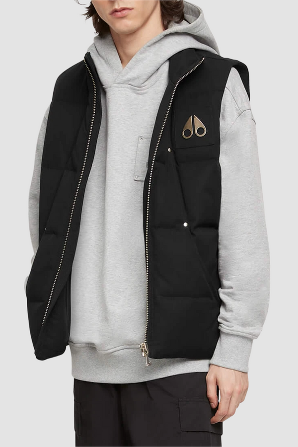 Moose Knuckles Mens Down Vest Montreal - Black - Due West