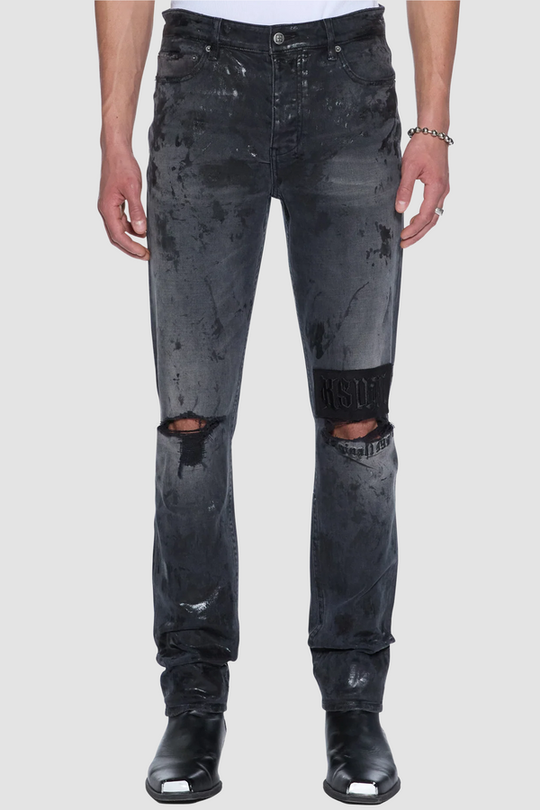 Ksubi Chitch Powder Grey Praying Jeans - Black - Due West