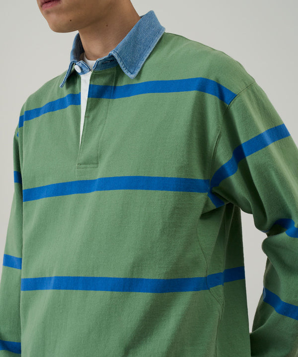 新品 XL Gramicci LANGDON RUGBY SHIRT Gramicci Langdon Rugby Shirt - Olive - Due West
