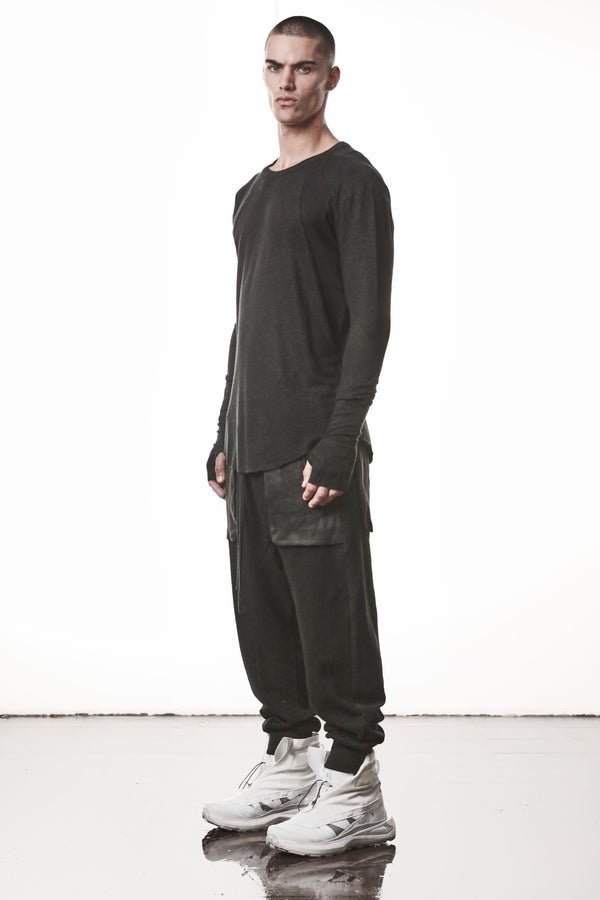 thom/krom M TS 932 L/S Tee - Black - Due West