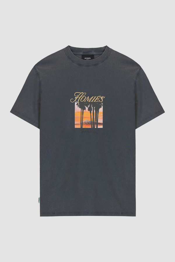 Homies Marbella El Paraiso Tee - Vintage Grey - Due West