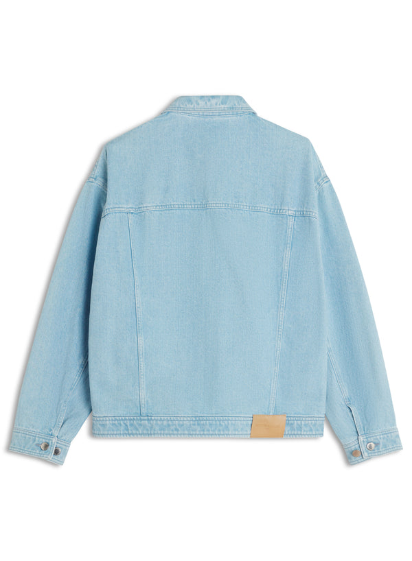 Maison Kitsuné Zipped Denim Jacket - Blue - Due West