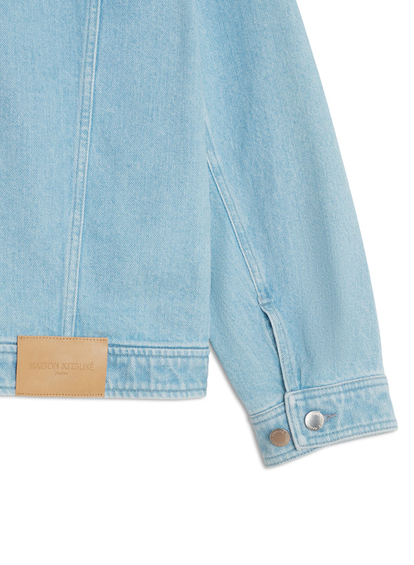 Maison Kitsuné Zipped Denim Jacket - Blue - Due West
