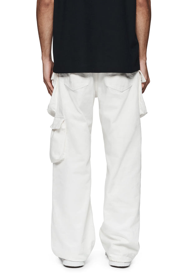 Purple P018 Triple Pocket Cargo - White - Due West