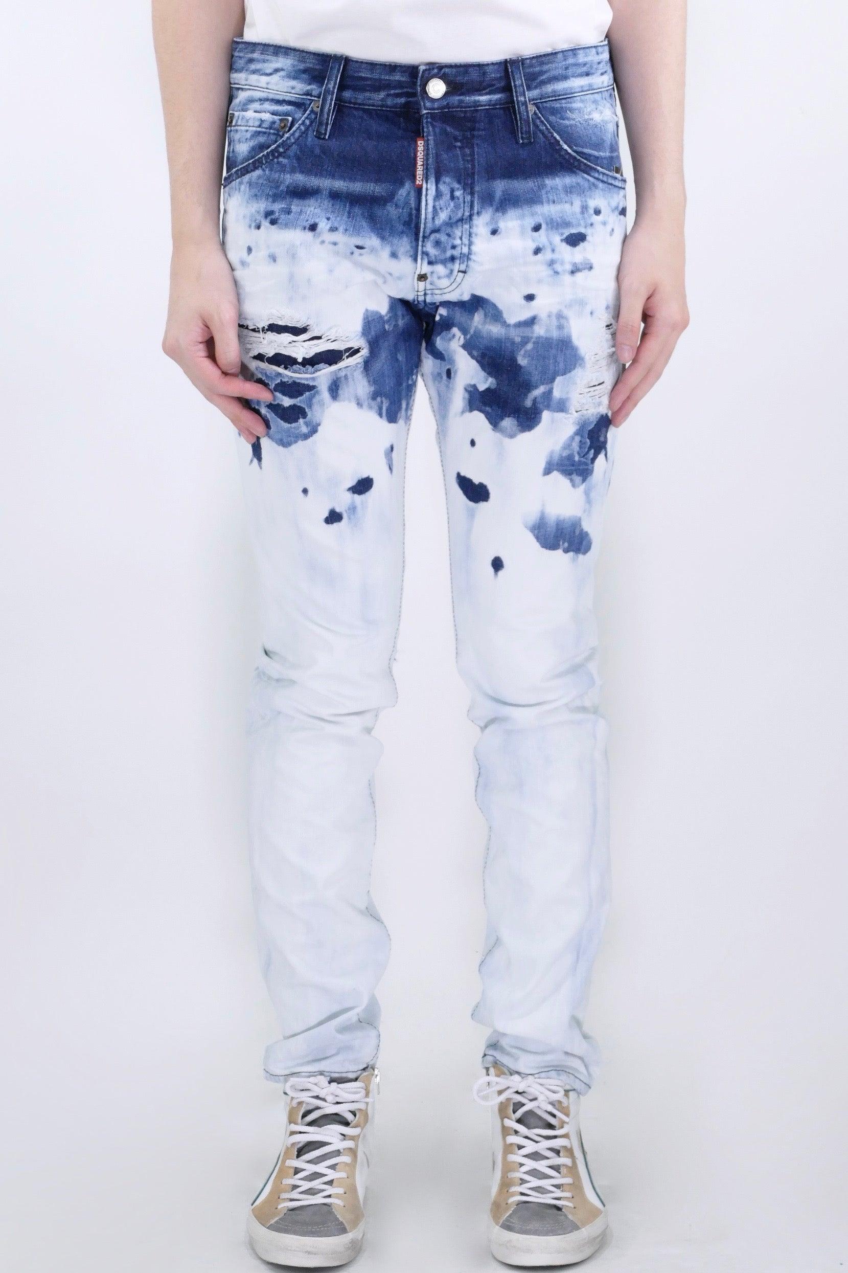 Dsquared2 Bleached Cool Guy Jeans - Navy/White