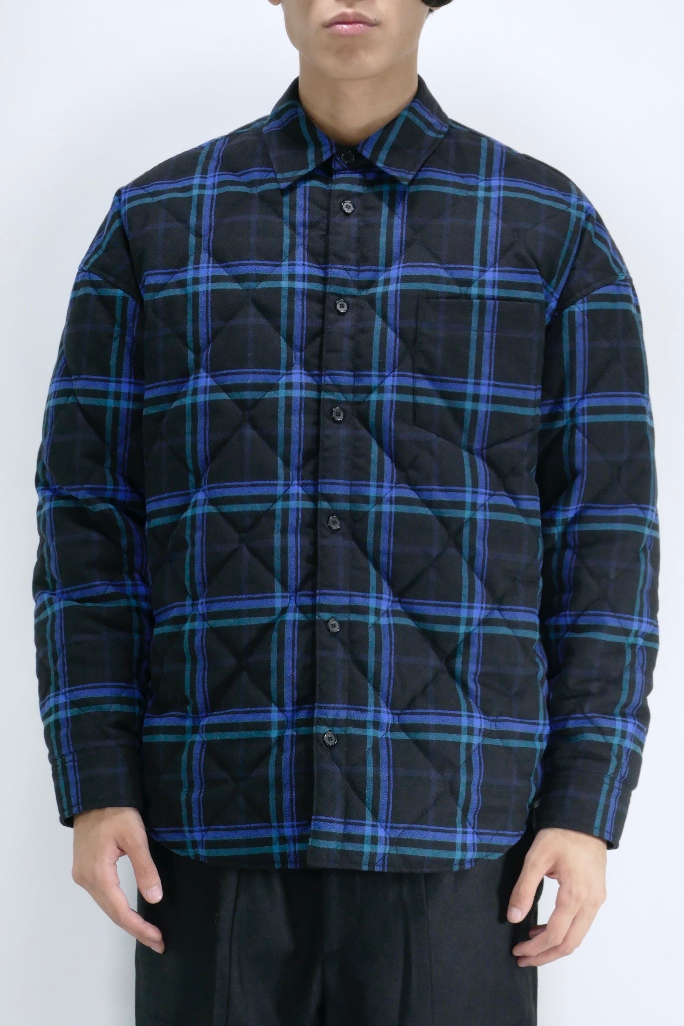 Juun.J Quilted Reversible Shirt - Blue - Due West