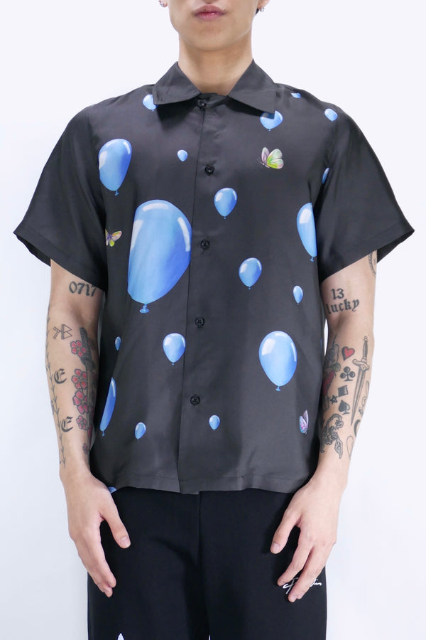 3.Paradis Dreaming Balloon Shirt - Black - Due West