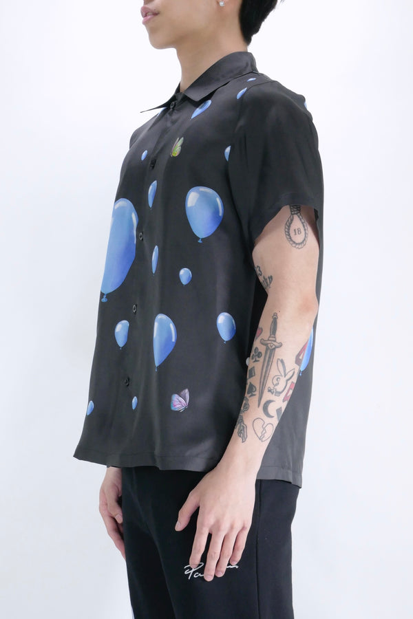 3.Paradis Dreaming Balloon Shirt - Black - Due West