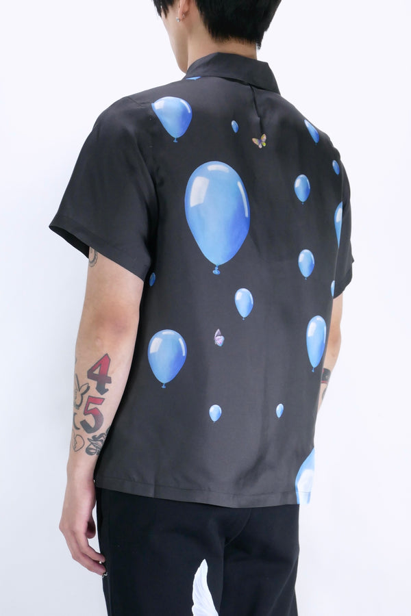 3.Paradis Dreaming Balloon Shirt - Black - Due West