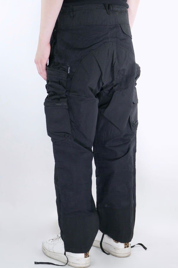 Nemen Multipocket Parachute Pants - Black - Due West