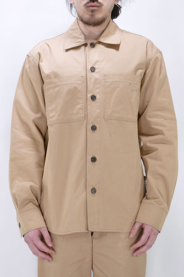 Maison Kitsuné Snaps Overshirt - Beige - Due West