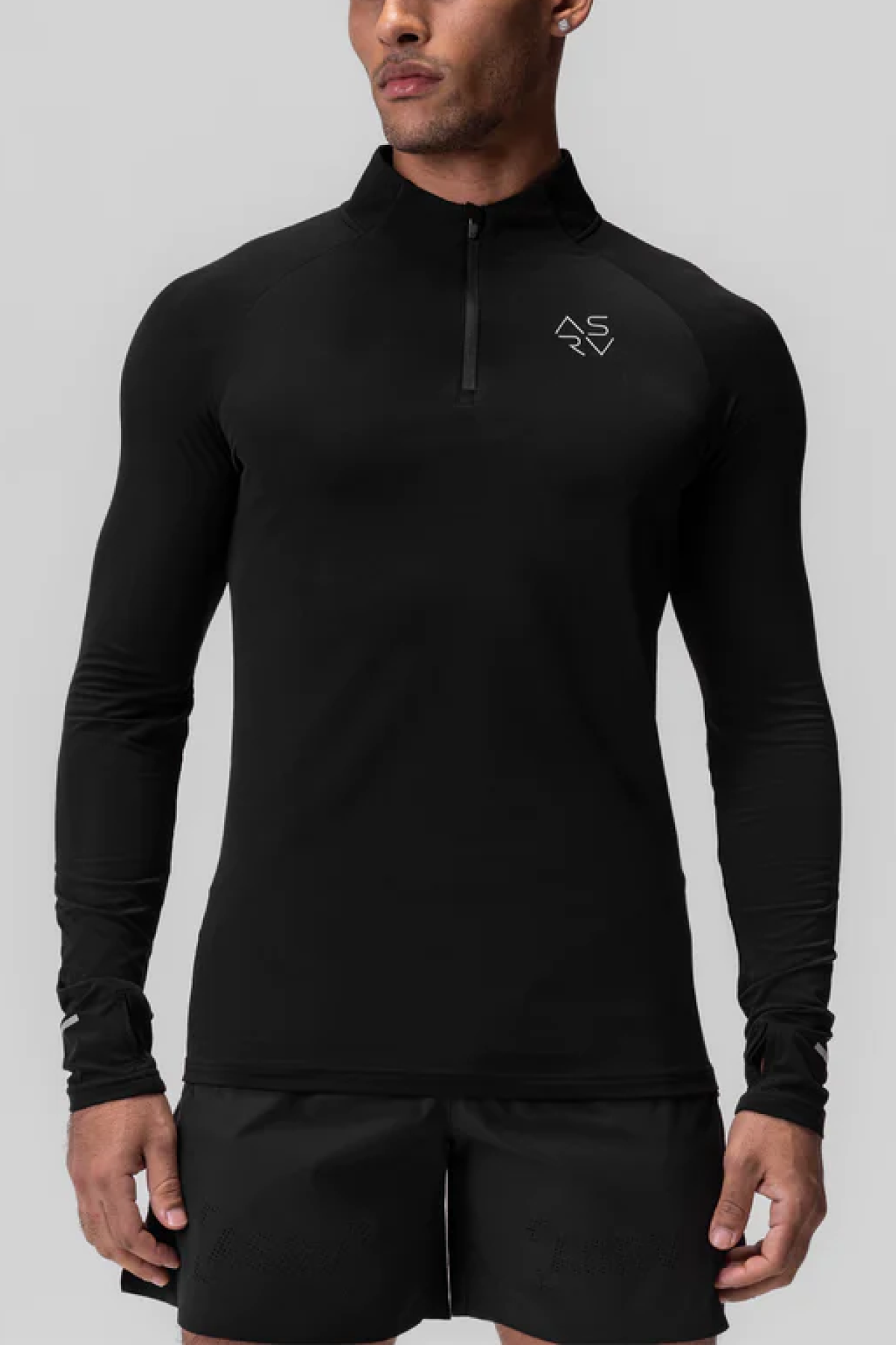 ASRV Thermal Training Quarter Zip Sweater - Black