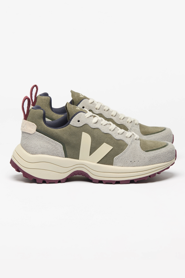 Veja Womens Venturi II Suede Sneakers - Khaki Sable