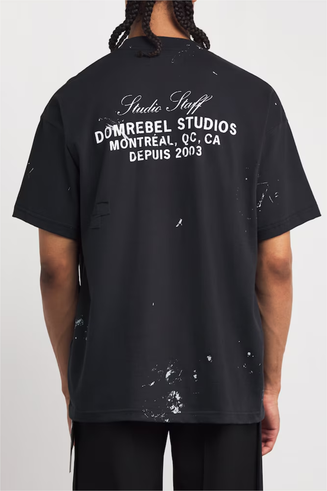 DOMREBEL Staff Tee - Old Black