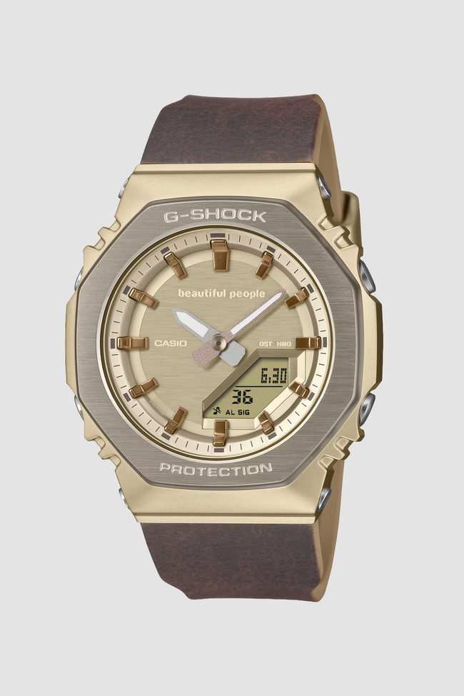 G-Shock x Beautiful People GM-S2110BP-5A Watch - Brown/Gold
