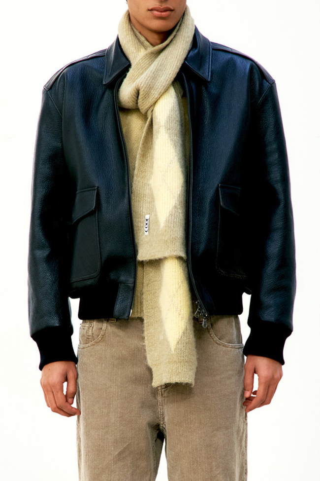 COOR Goat Skin A-2 Leather Jacket - Black