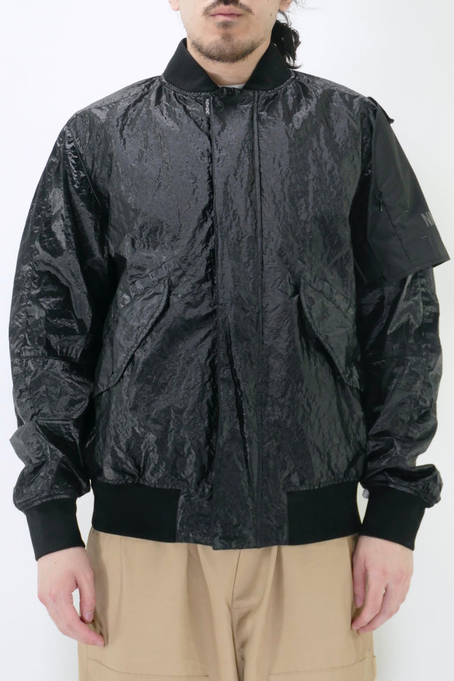 Nemen Garment Dyed Bomber - Ink Black