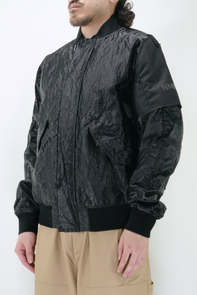 Nemen Garment Dyed Bomber - Ink Black