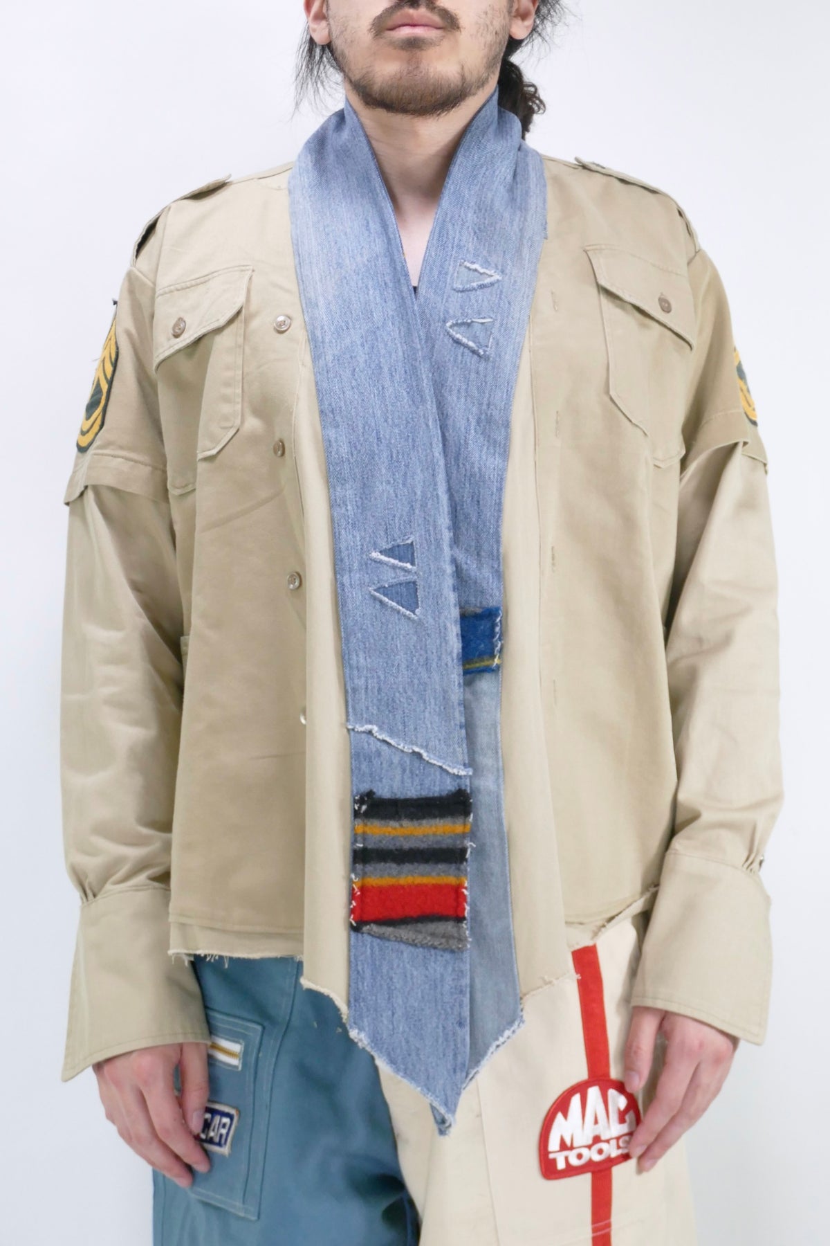 Greg Lauren Khaki Uniform G1 Kimono - Tan