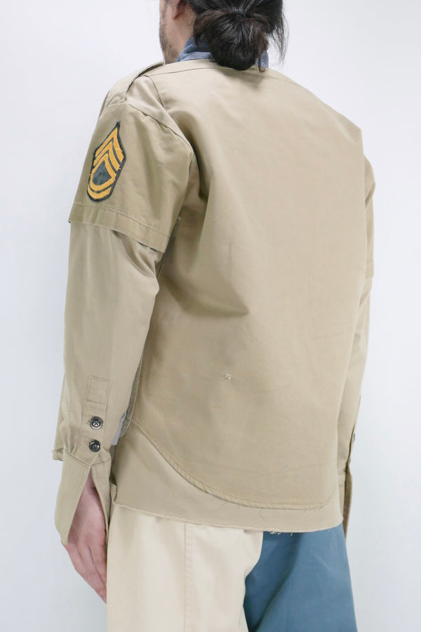 Greg Lauren Khaki Uniform G1 Kimono - Tan - Due West