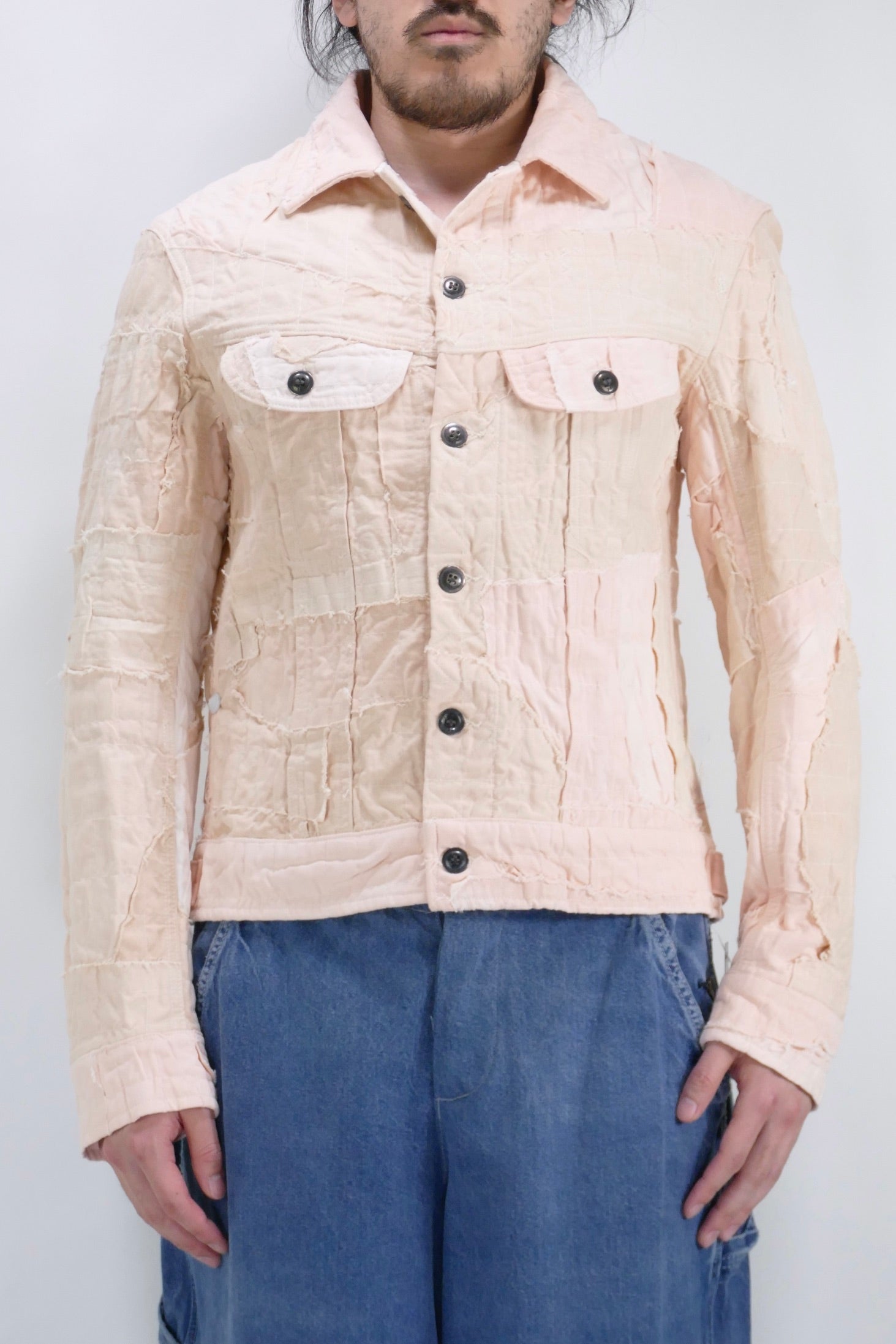 Greg Lauren Work Canvas Stitchwork Jacket - Pink - Due West