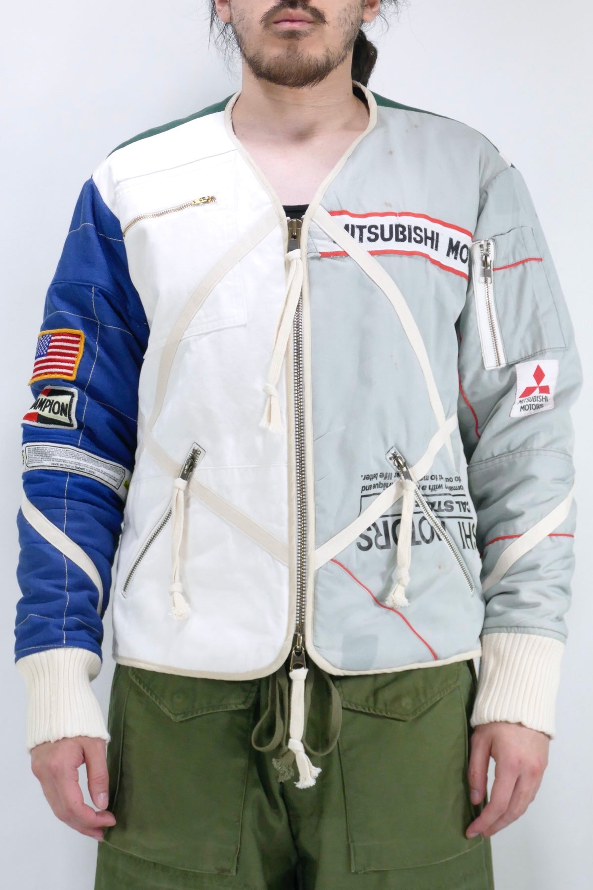 Greg Lauren Racer Patchwork Flight Jacket - Multi