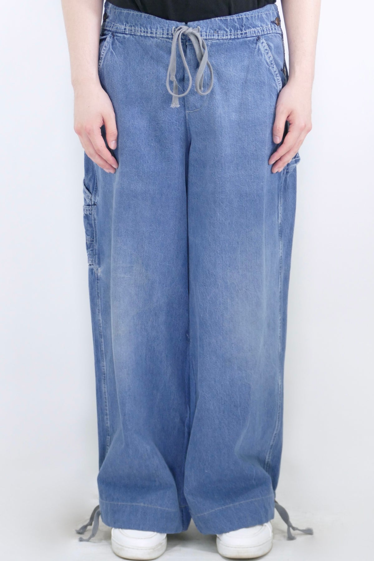 Greg Lauren Overall Wide Jeans - Blue