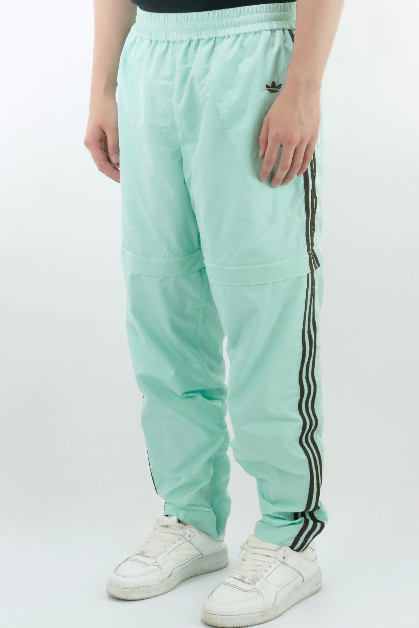 Green Nylon Track Pants