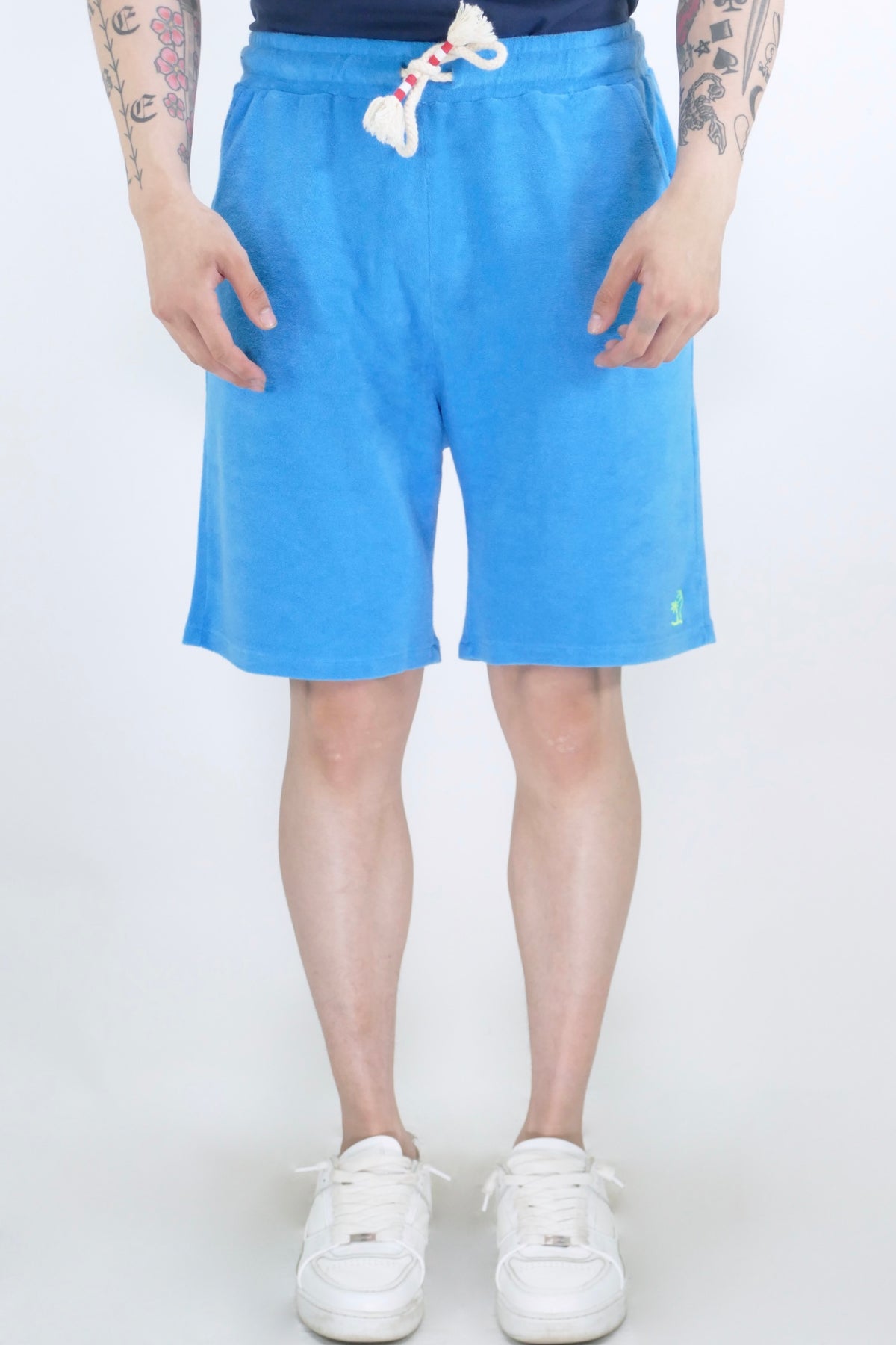 MC2 Saint Barth Randle Sponge Fleece Shorts - Light Blue