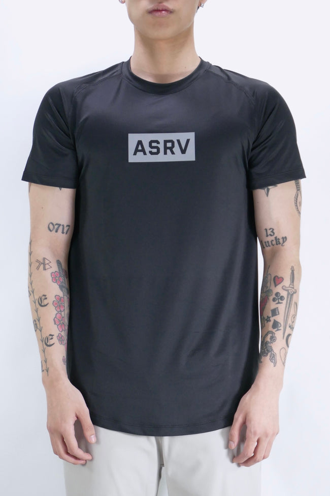 ASRV Aerosilver® Established Box Logo Tee - Black