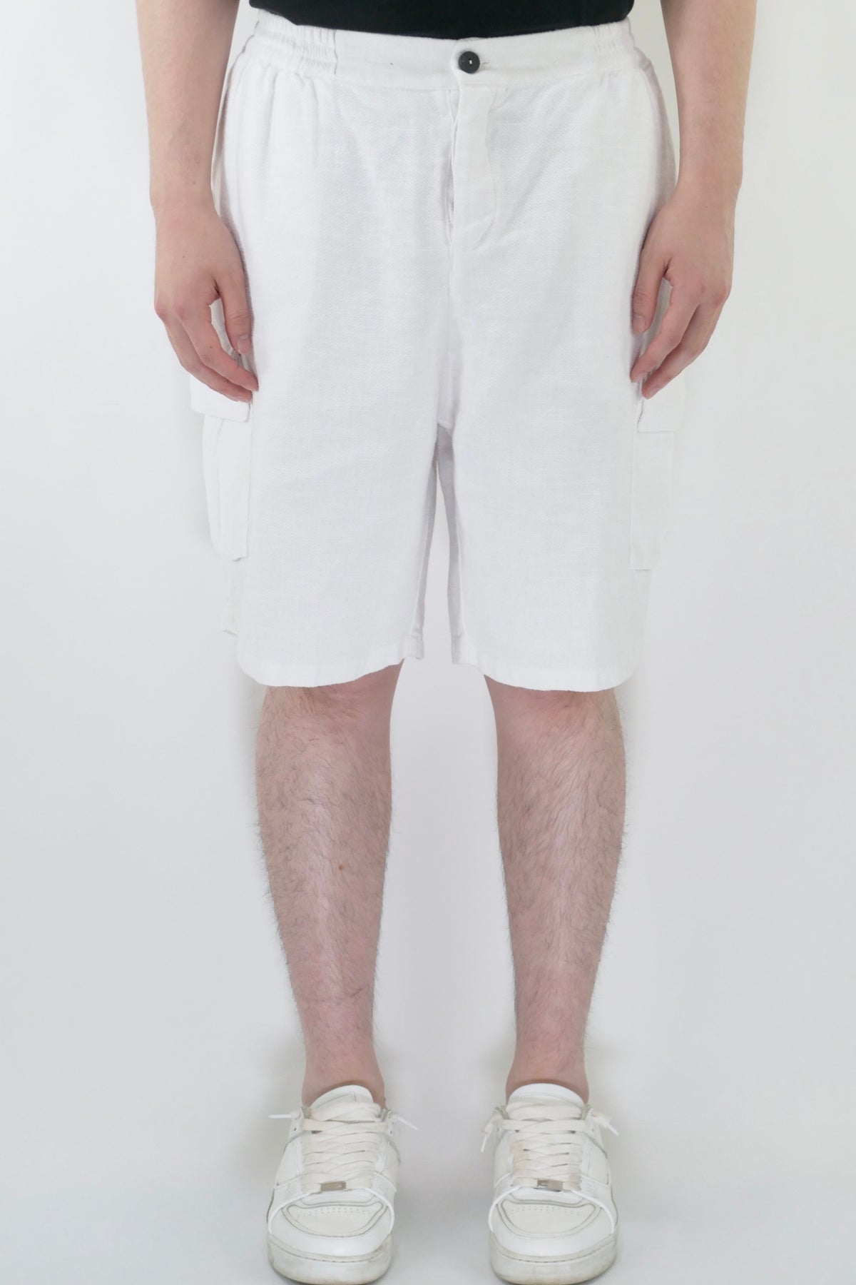 Athoa Bermuda Cargo Shorts - White