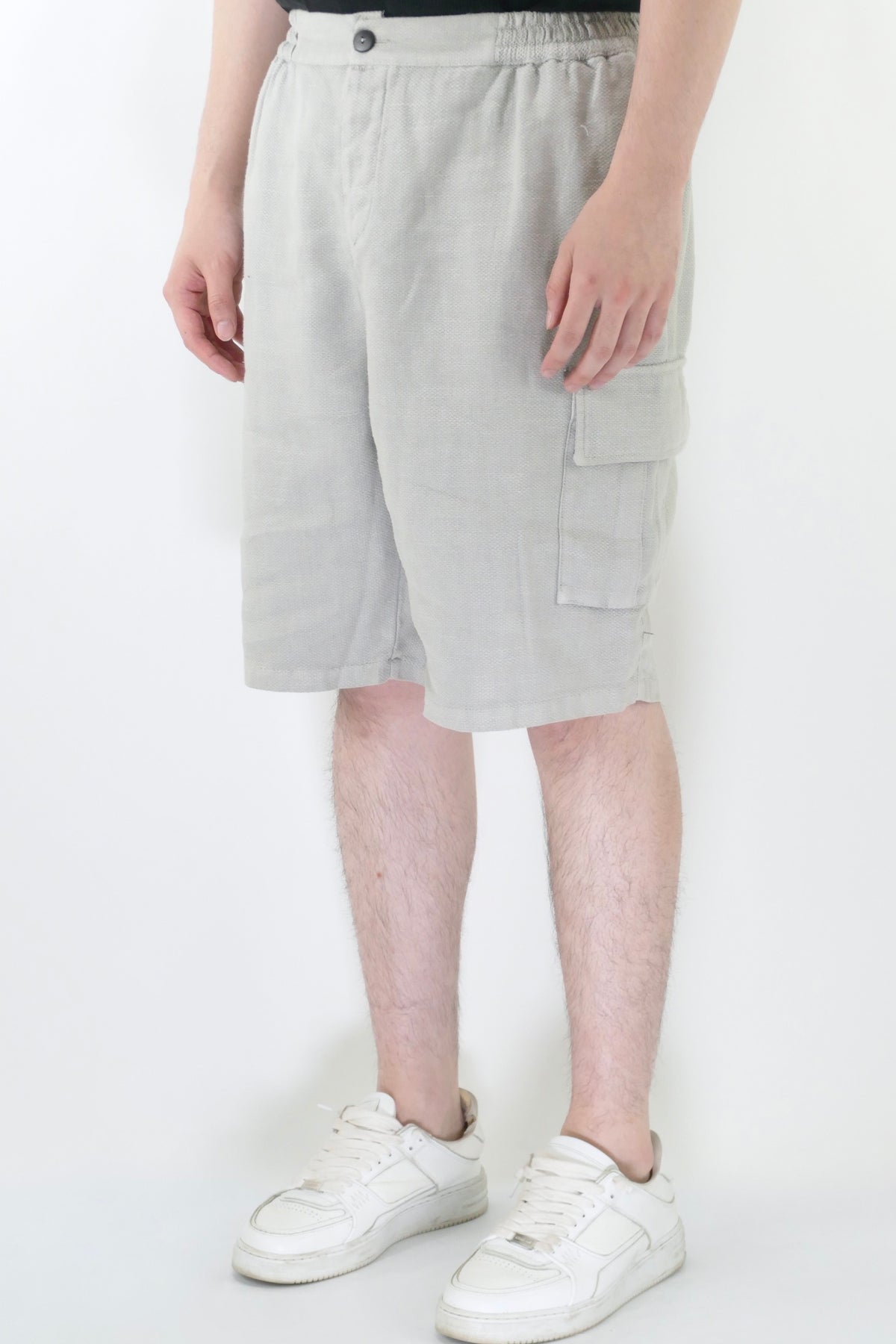 Athoa Bermuda Cargo Shorts - Grey