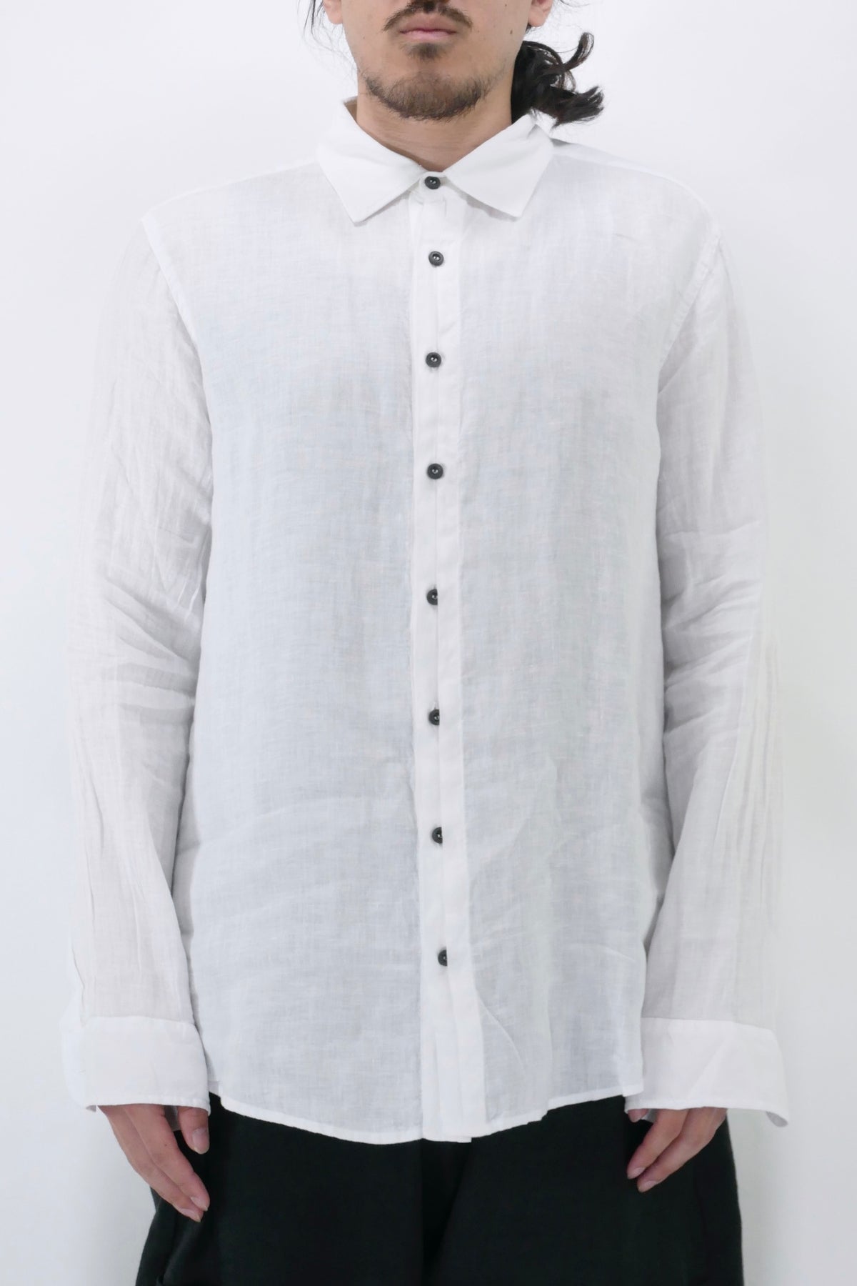 Athoa Double Classic Collar Shirt - White
