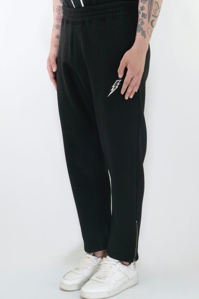 Neil Barrett Embroidered Bolt Joggers - Black